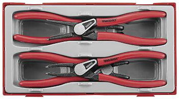 4 delars Spårringstång för in- och utvändiga spårringar Teng Tools TT474-7E, SPÅRRINGSTÄNGER I SATS 4 DELAR