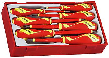 7 delars Skruvmejselsats för 1000 V Teng Tools TTV907N, SKRUVMEJSELSATS 1000V TTV907N