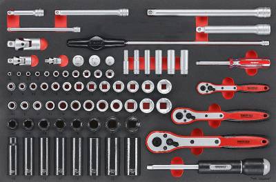 76 delars Hylsnyckelsats Teng Tools TTESK77, HYLSNYCKELSATS MIX EVA 76 DELAR