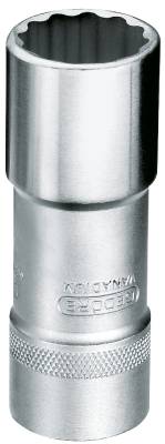 Hylsa. Med 1/2" fyrkantsfäste. Gedore D 19 L AF, HYLSA D19L-13/16 -AF