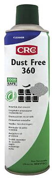 Rengöringsspray CRC Dust Free 1071, BLÅS RENT DUST FREE FPS 250ML LIVSMEDELSGODKÄND