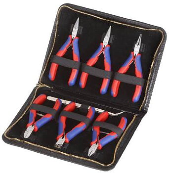 Elektroniktänger i etui. Knipex 00 20 16, TÅNGETUI 0020-16