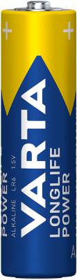 Alkaliska batterier Longlife Power, BATTERI VARTA LONGLIFE POWER LR06 AA 1,5V 40ST