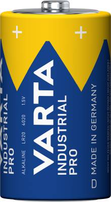 Alkaliska batterier Industrial, BATTERI VARTA INDUSTRIAL ALKALISKT LR20/4020 D 1,5V