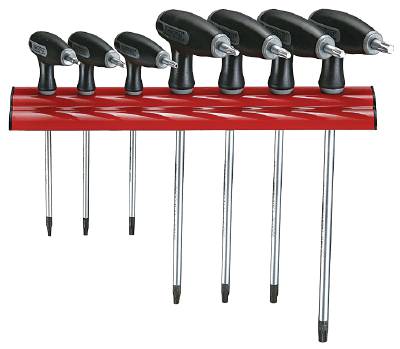 TX/TPX-nycklar med väggställ Teng Tools WRTX07, TX-NYCKELSATS 7 DELAR WRTX07