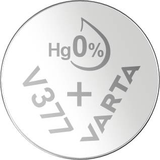 Knappceller silveroxid, BATTERI VARTA KNAPPCELL SILVEROXIDERAT UR V377SR66 1,55V 2ST