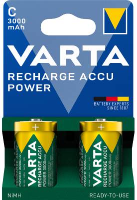 Uppladdningsbart batteri Varta Recharge Accu Power, BATTERI VARTA RECHARGE ACCU POWER LR14 C 2-PACK