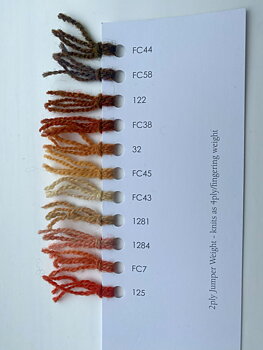 1281 (Marled peachy orange) 2ply Jumper Weight J&S