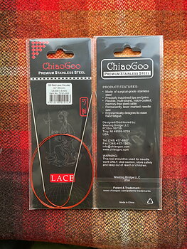 ChiaoGoo Red Lace rundsticka stål 1,5 mm, 80 cm