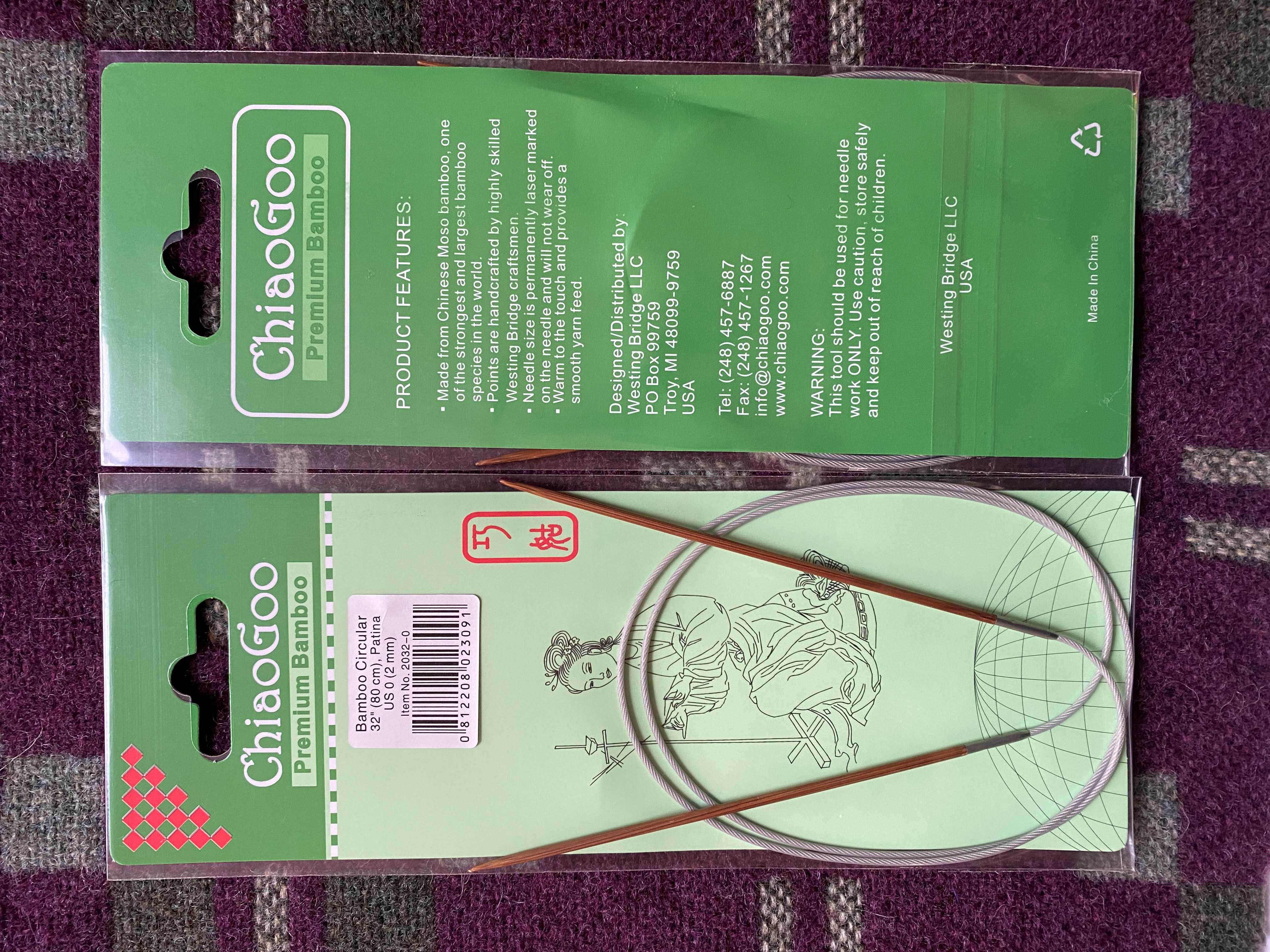 ChiaoGoo Bamboo Circular 80 cm 2,0 mm