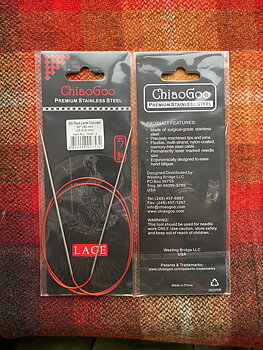 ChiaoGoo Red Lace rundsticka stål 2,0 mm, 80 cm
