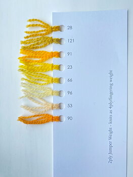 23 (Bright Yellow) 2ply Jumper Weight J&S