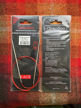 ChiaoGoo Red Lace rundsticka stål 3,25 mm, 80 cm