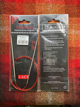 ChiaoGoo Red Lace rundsticka stål 3,5 mm, 80 cm