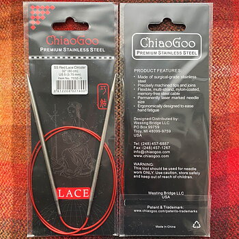 ChiaoGoo Red Lace rundsticka stål 3,75 mm, 80 cm