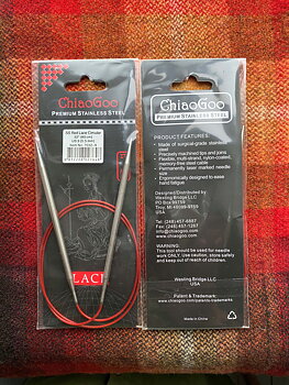 ChiaoGoo Red Lace rundsticka stål 5,5 mm, 80 cm