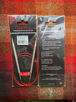 ChiaoGoo Red Lace rundsticka stål 8,0 mm, 80 cm