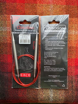 ChiaoGoo Red Lace rundsticka stål 9,0 mm, 80 cm