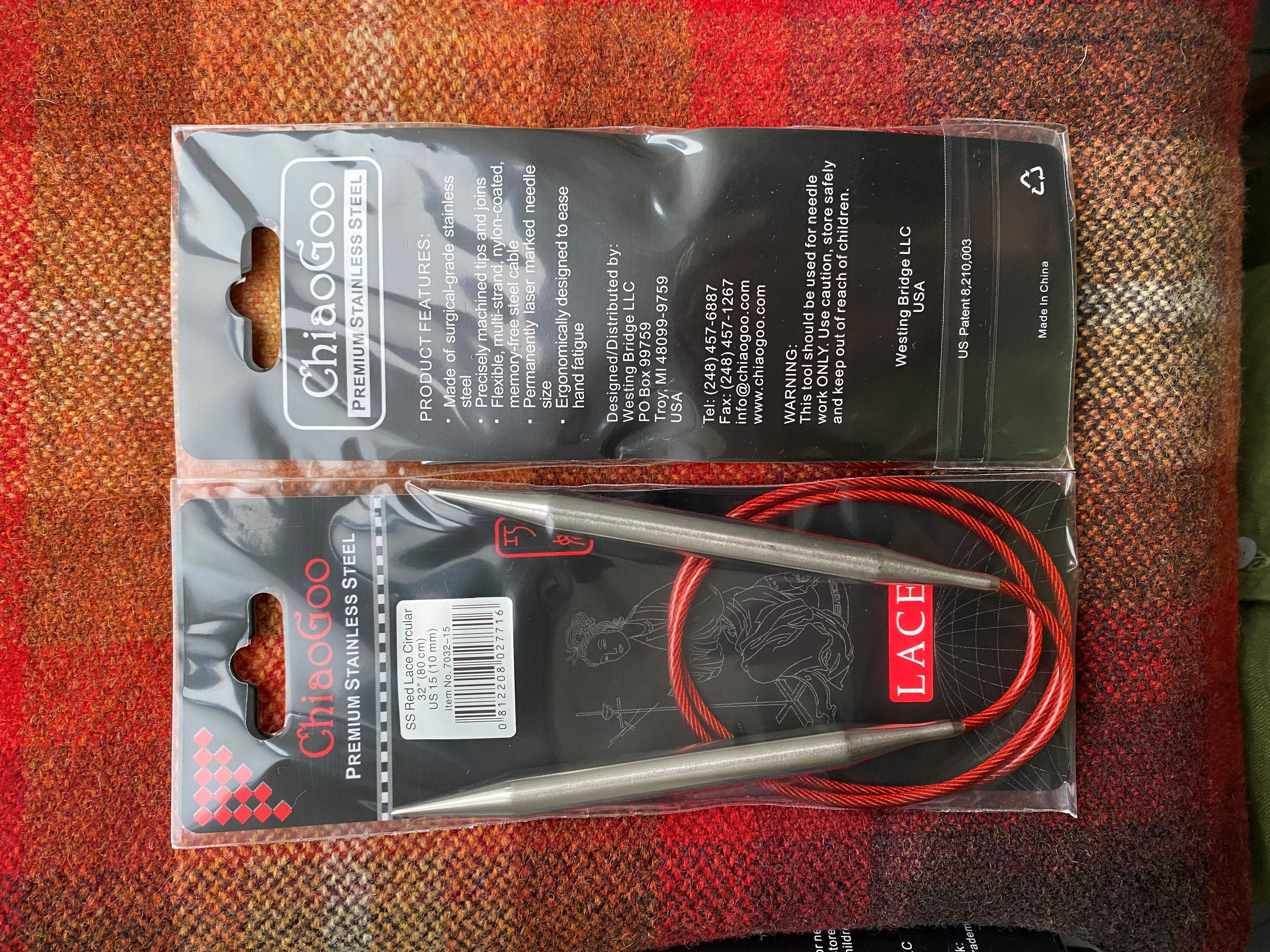 ChiaoGoo Red Lace rundsticka stål 10,0 mm, 80 cm