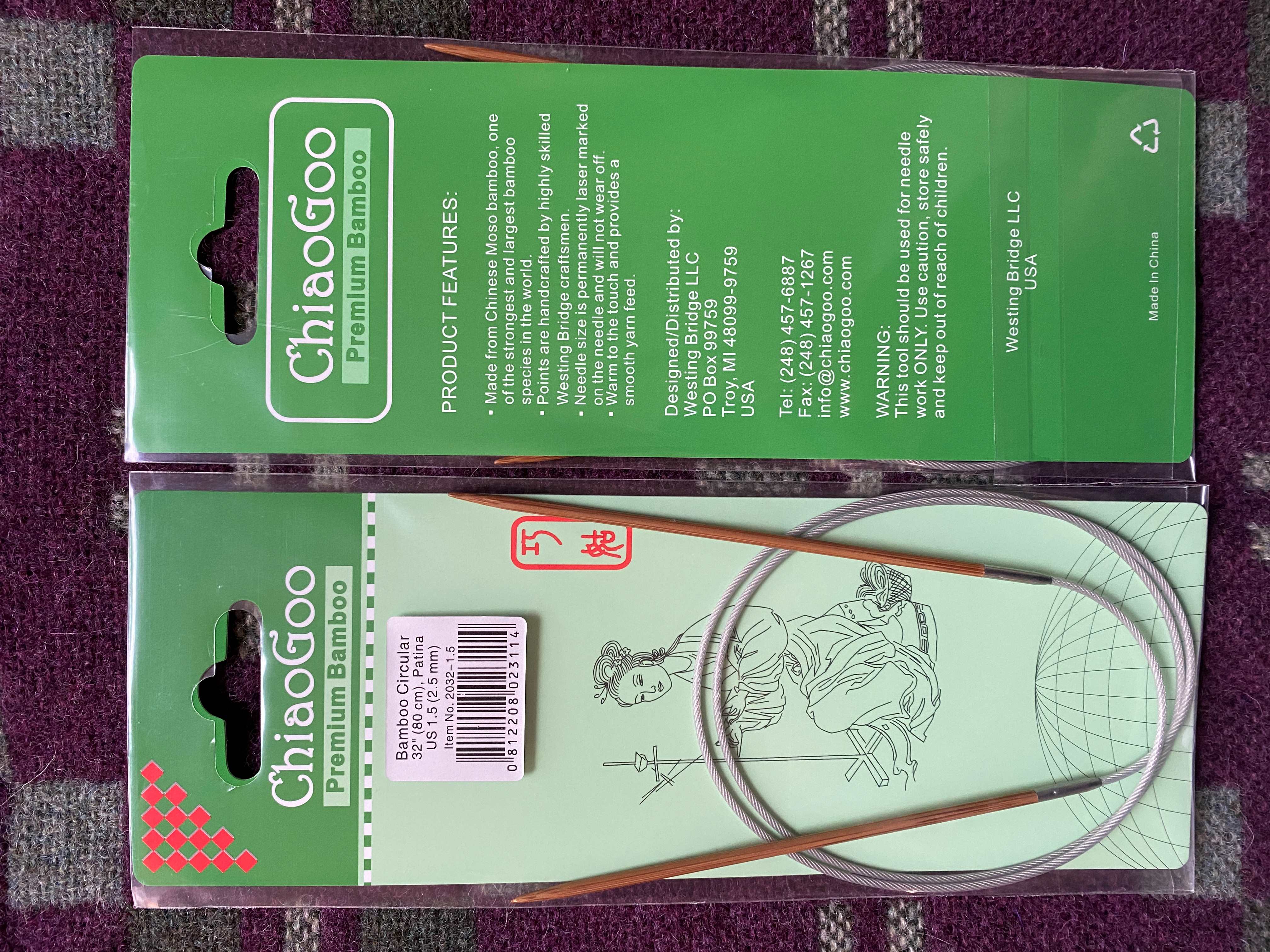 ChiaoGoo Bamboo Circular 80 cm 2,5 mm