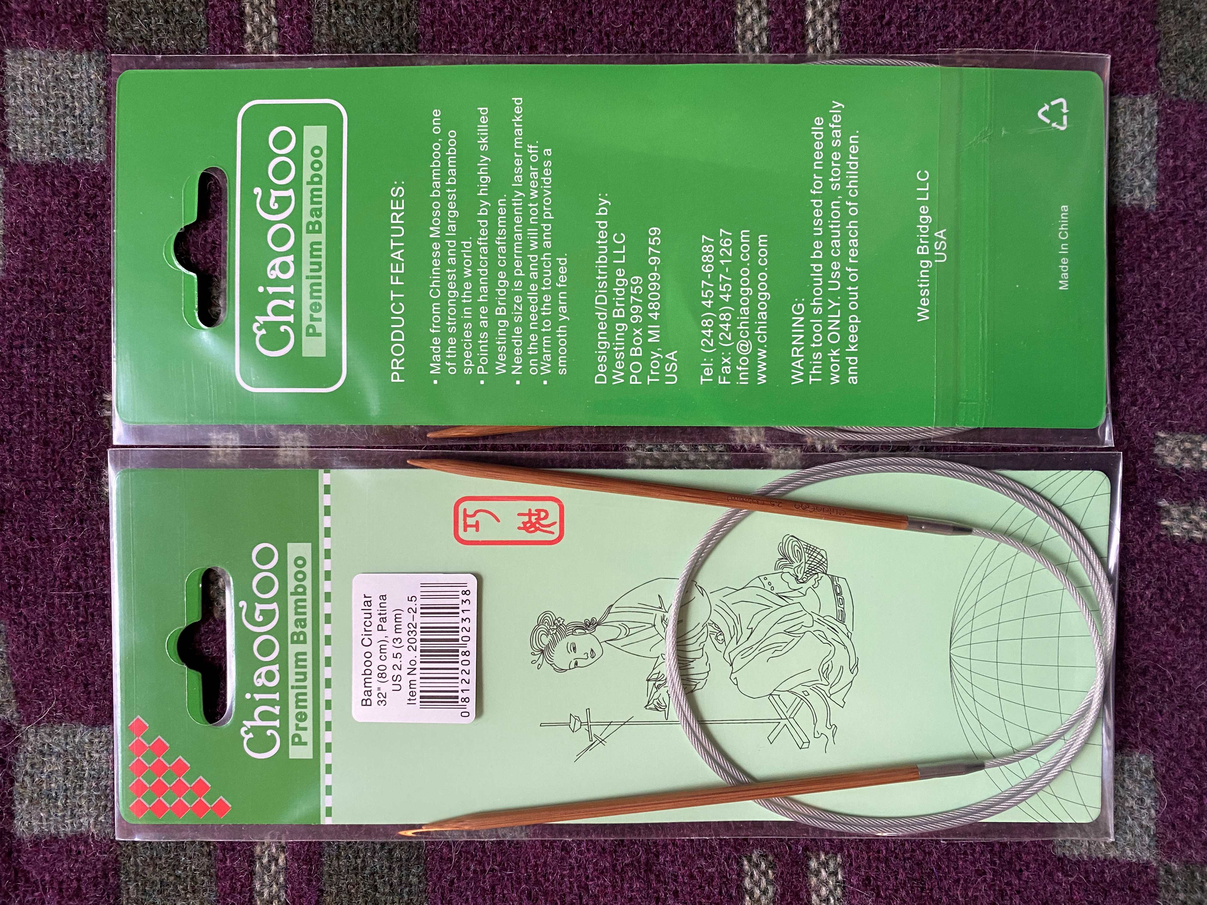ChiaoGoo Bamboo Circular 80 cm 3,0 mm