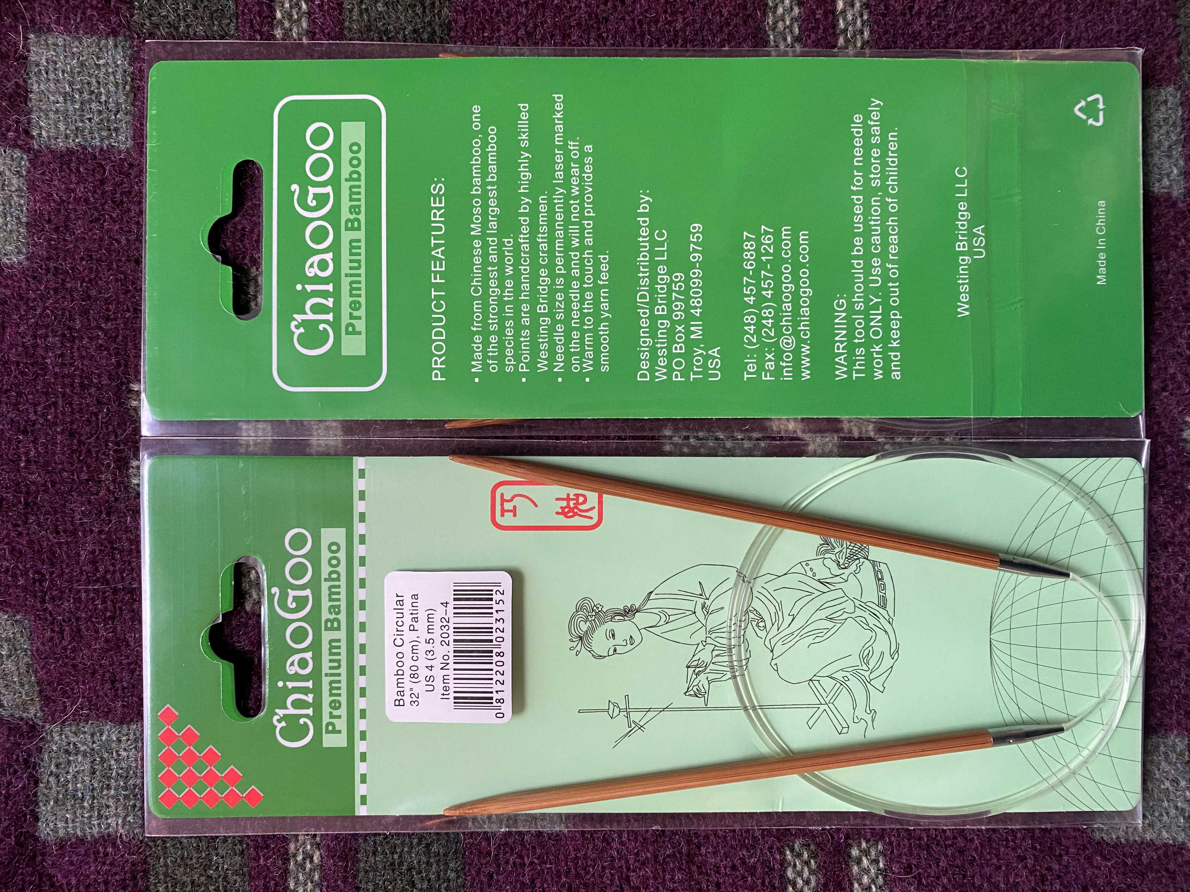 ChiaoGoo Bamboo Circular 80 cm 3,5 mm
