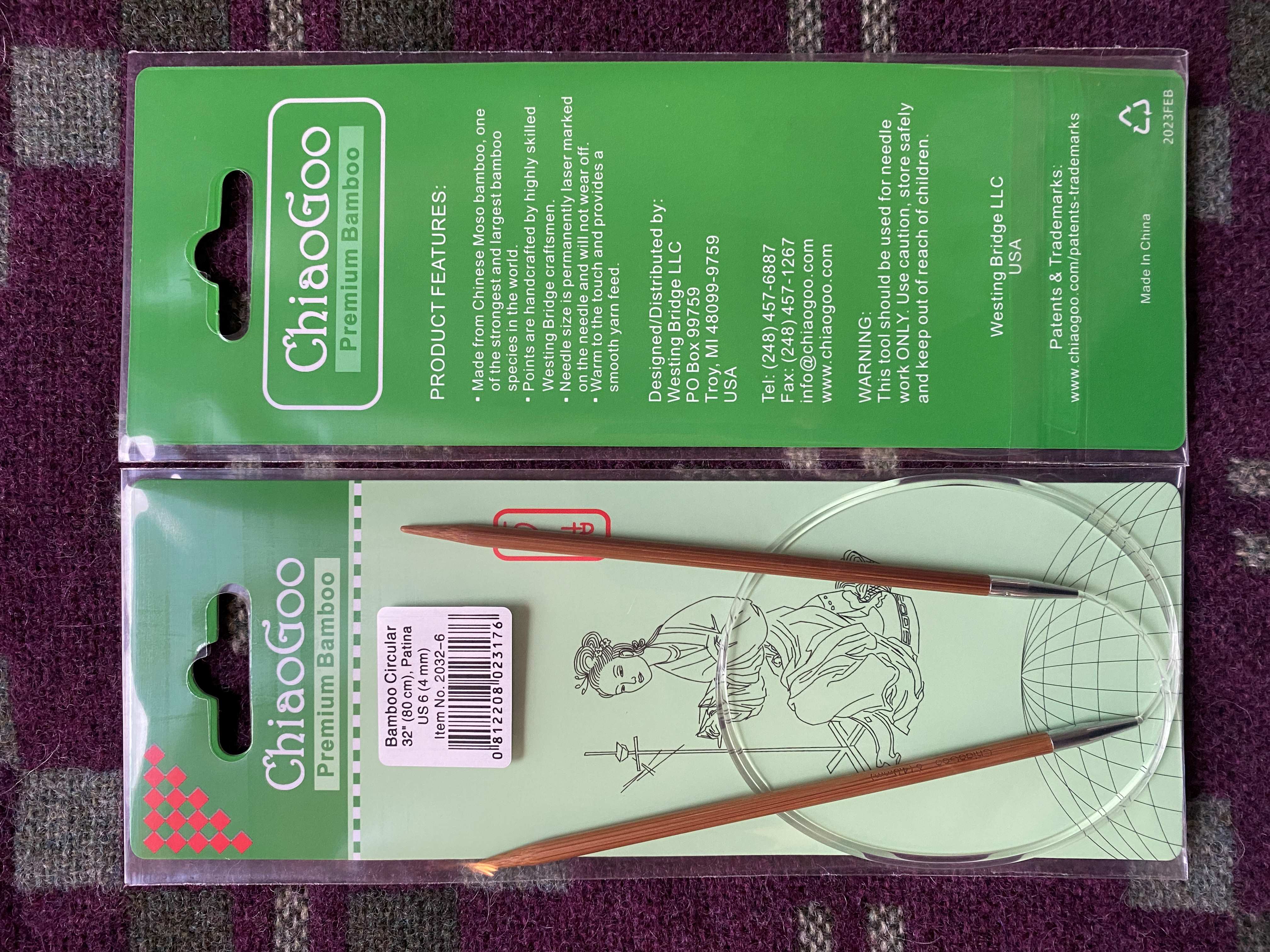 ChiaoGoo Bamboo Circular 80 cm 4,0 mm