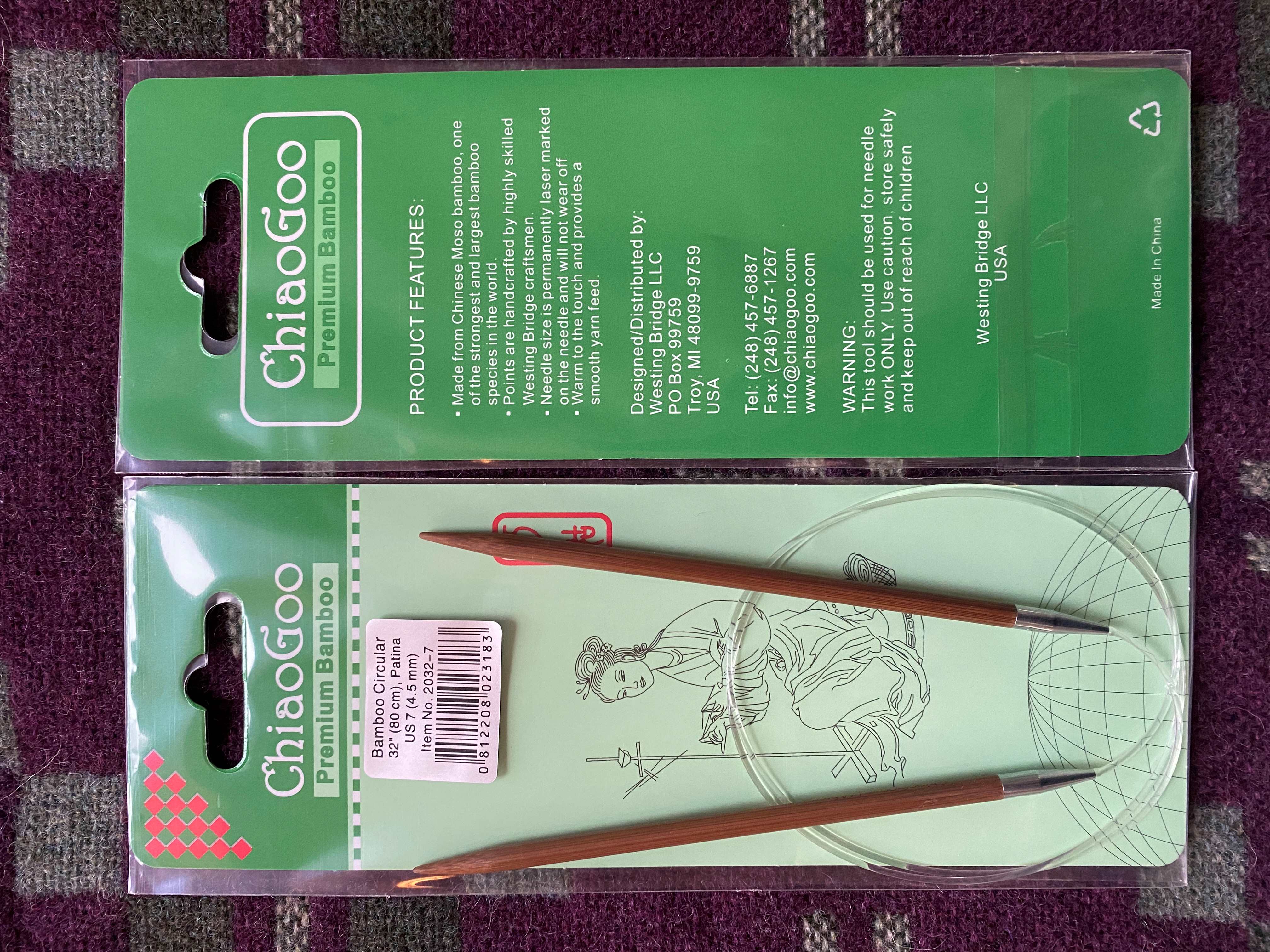 ChiaoGoo Bamboo Circular 80 cm 4,5 mm