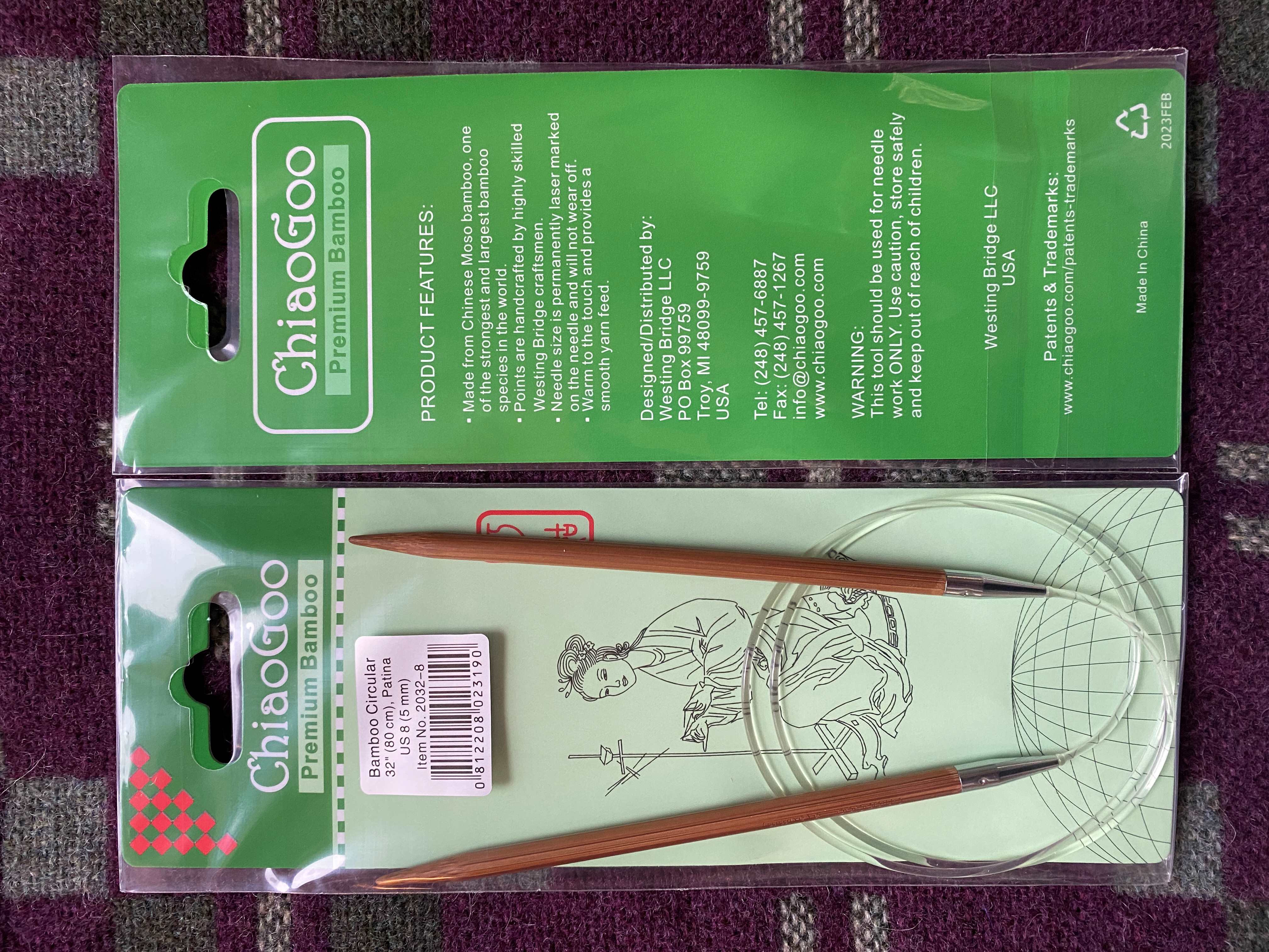 ChiaoGoo Bamboo Circular 80 cm 5,0 mm