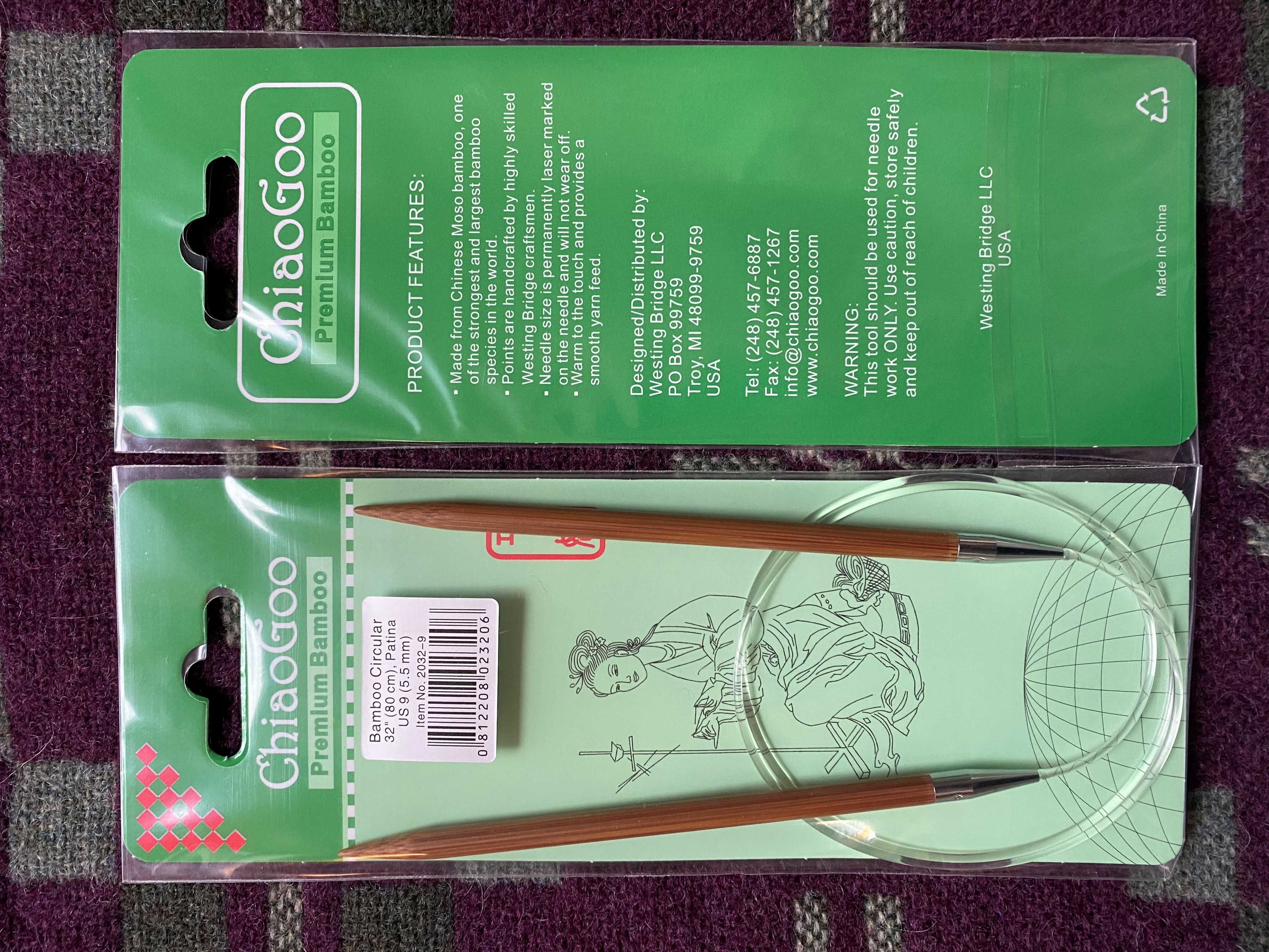 ChiaoGoo Bamboo Circular 80 cm 5,5 mm