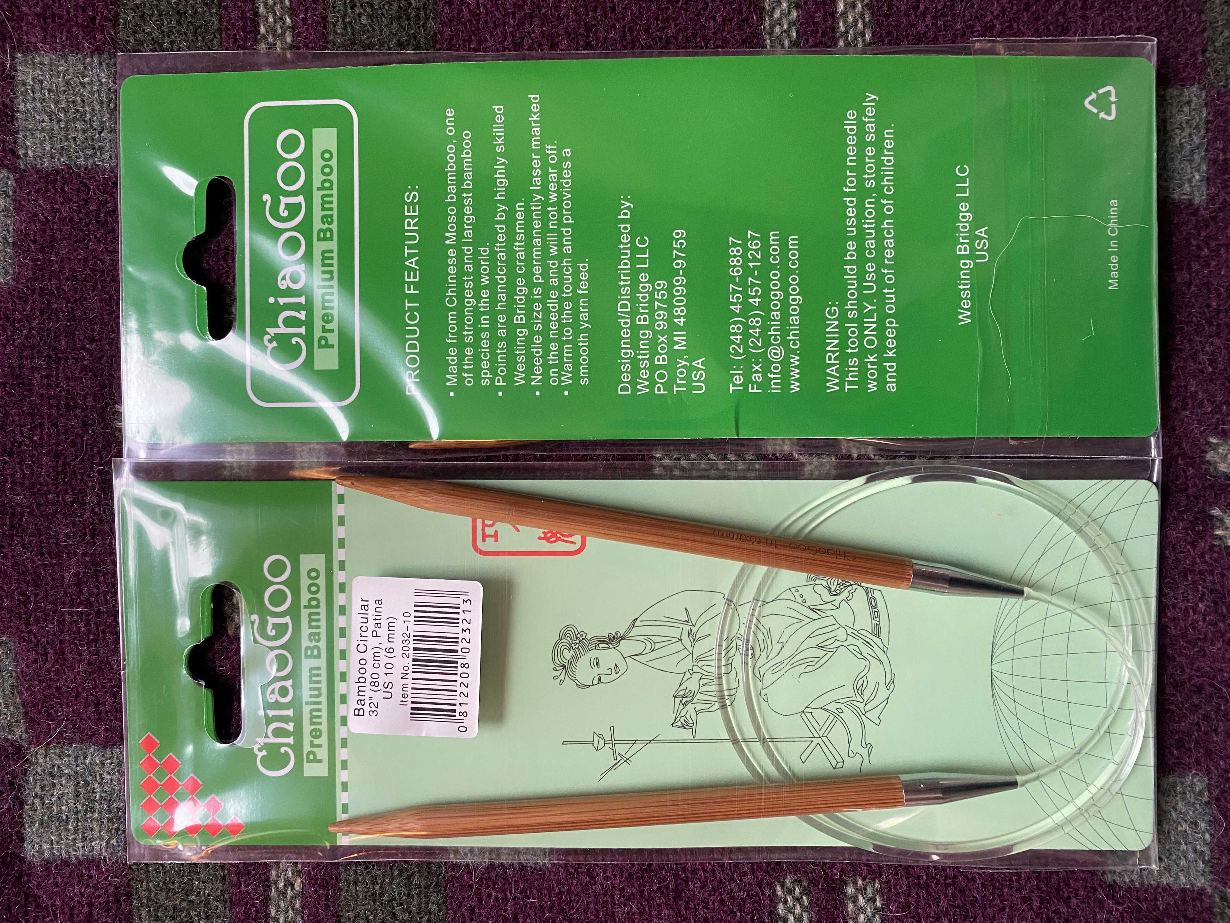 ChiaoGoo Bamboo Circular 80 cm 6,0 mm