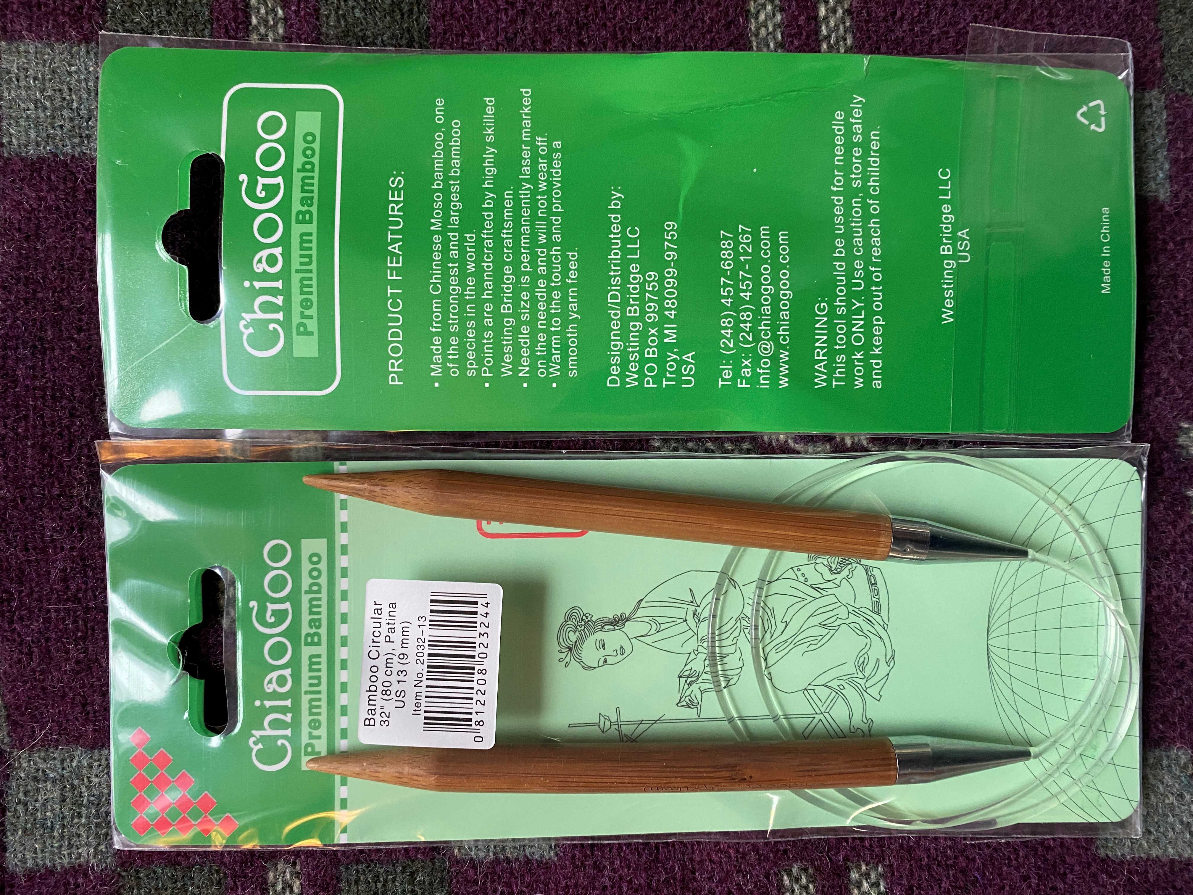 ChiaoGoo Bamboo Circular 80 cm 9,0 mm