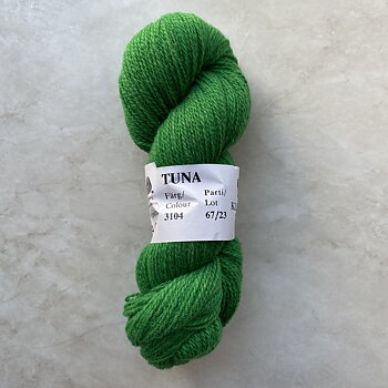 Tuna Grön 3104, Klippan 2-trådigt ullgarn 310m /100g