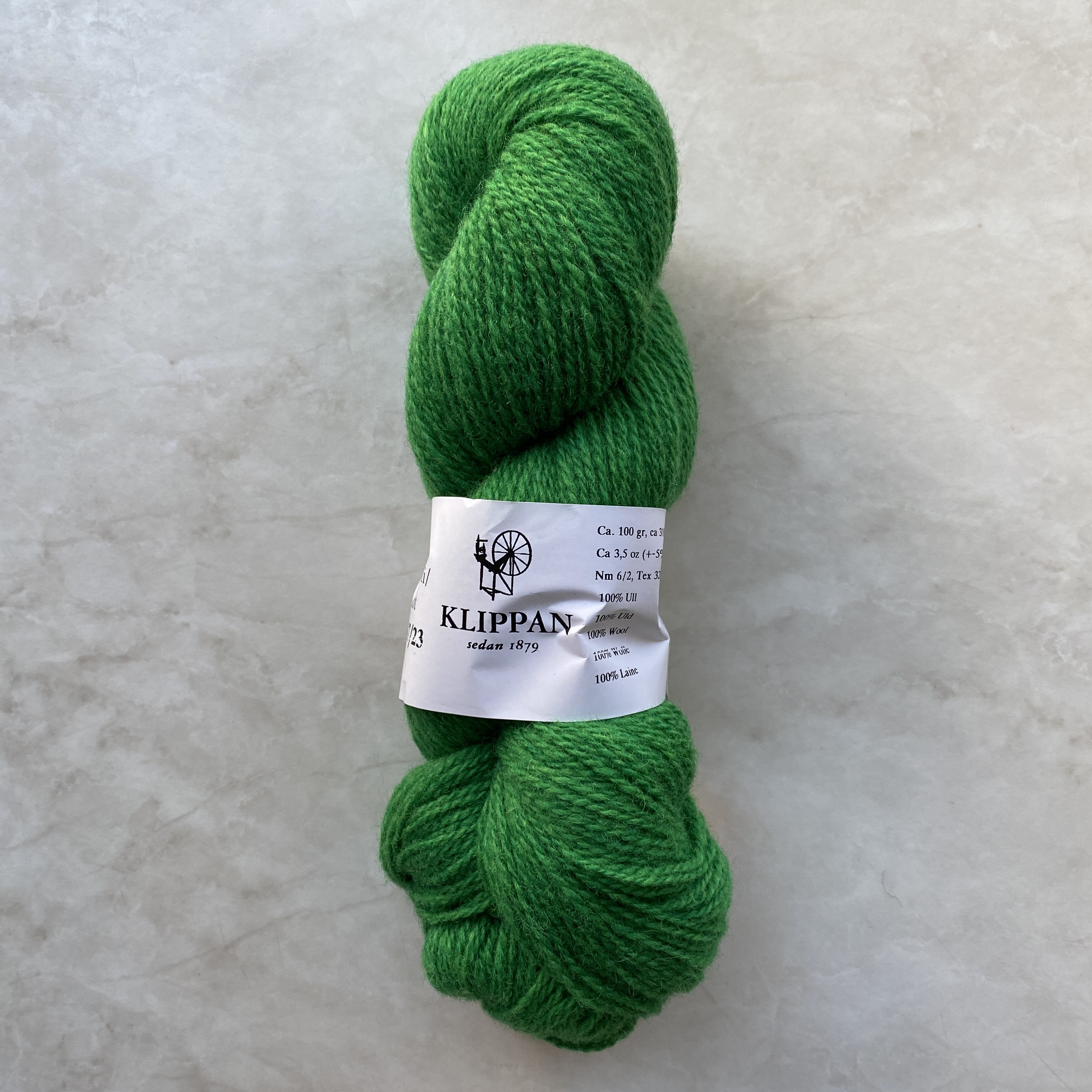 Tuna Grön 3104, Klippan 2-trådigt ullgarn 310m /100g - 2