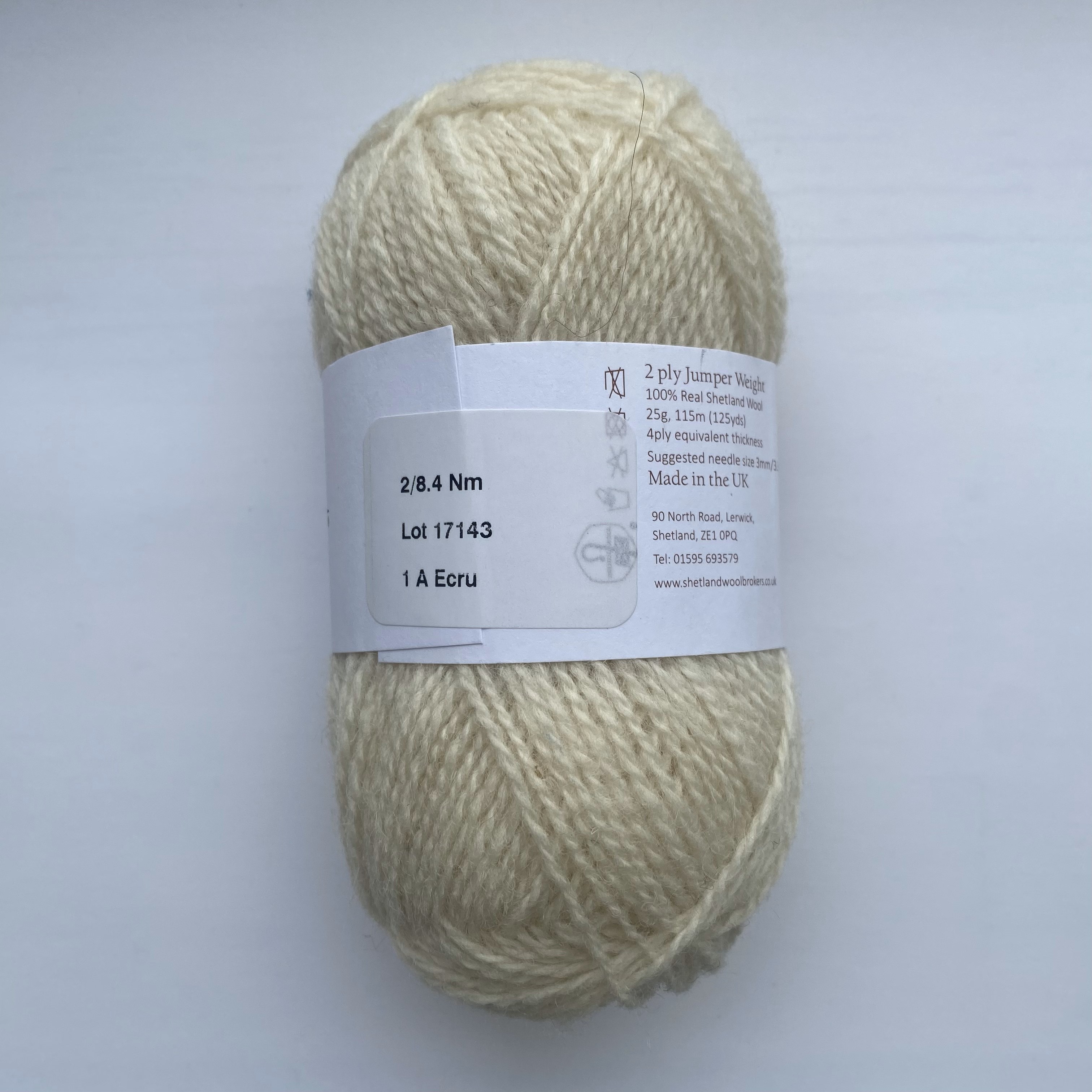 1A (naturvit) 2ply Jumper Weight J&S - 4