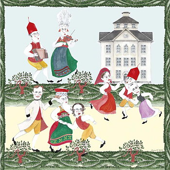 Vykort - Vingåkersdans i Ludgo