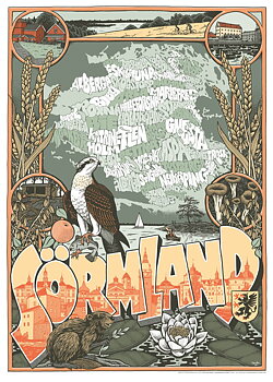 Poster - Sörmlandskartan av Martin Ander