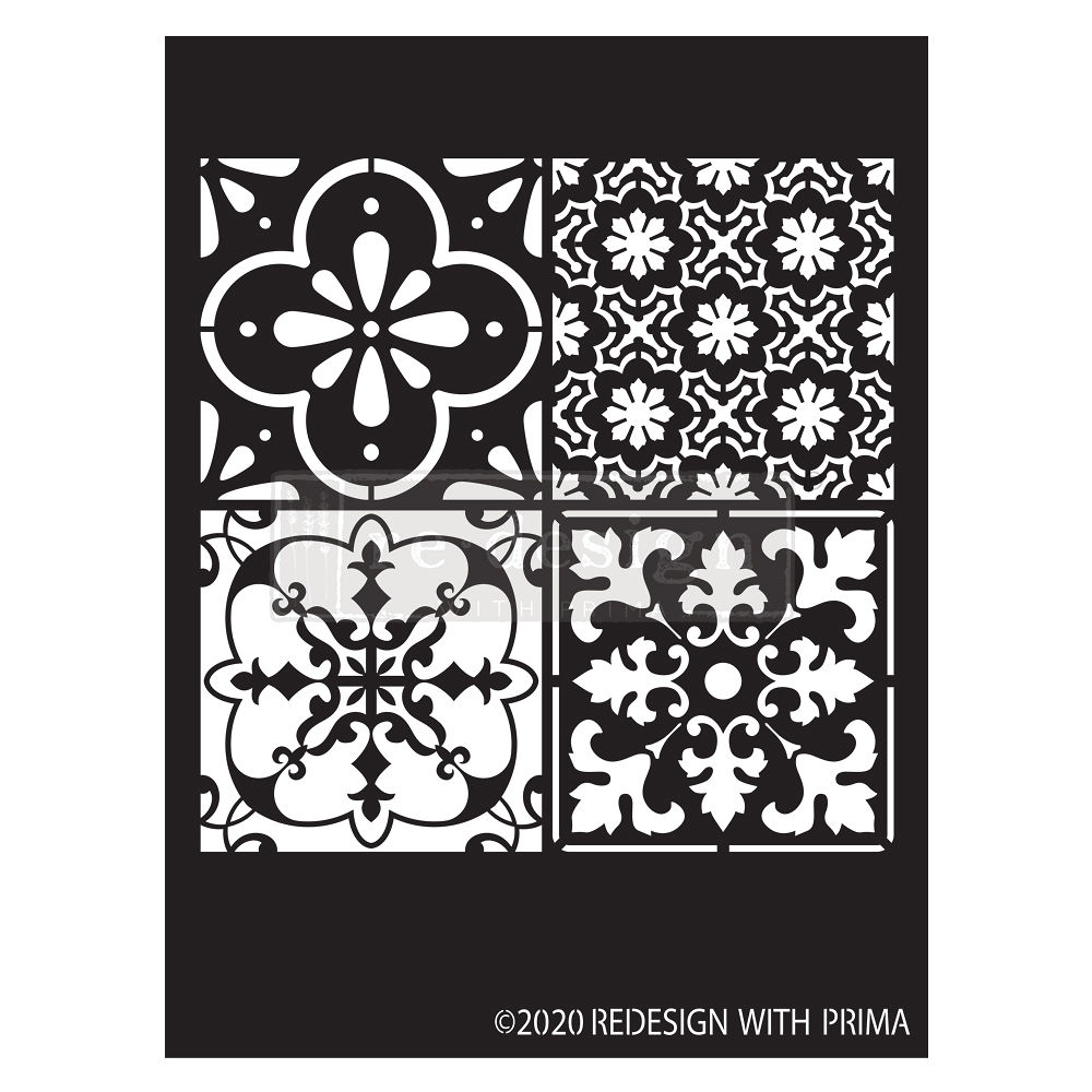 Stencil Coastal Tile 