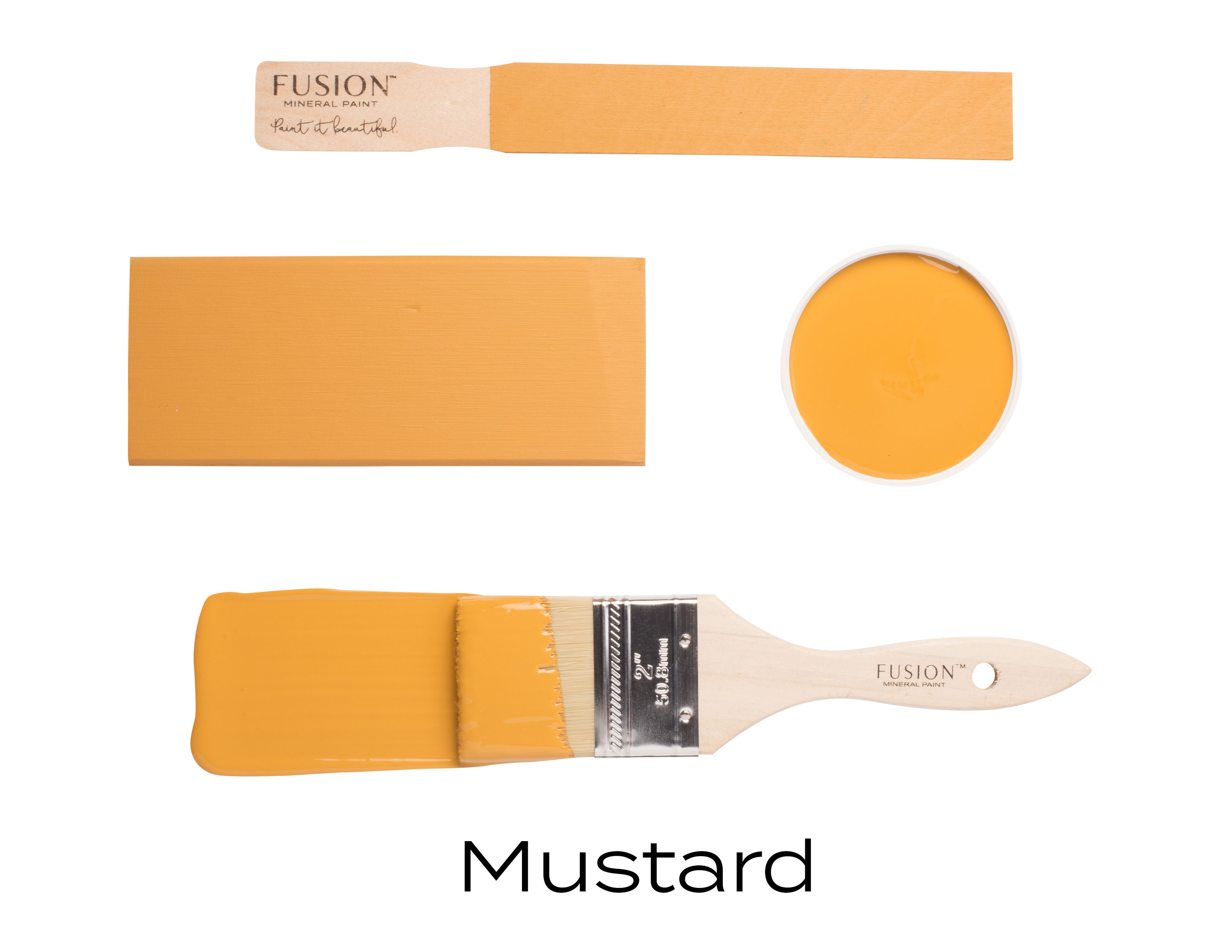 Fusion Mineral Paint Mustard  - 4