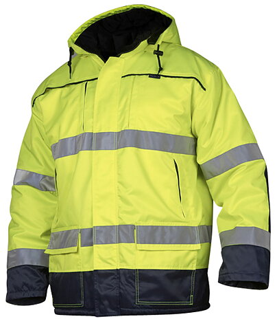 Parkas dubbelfodrad gul/marin 