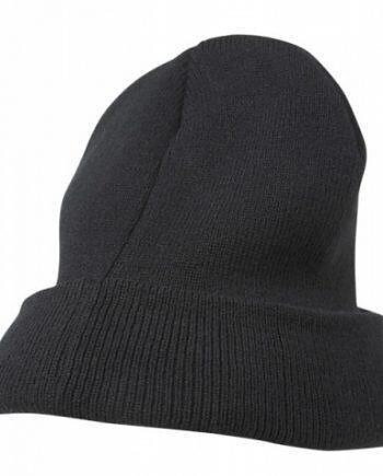 Stickad mössa, svart