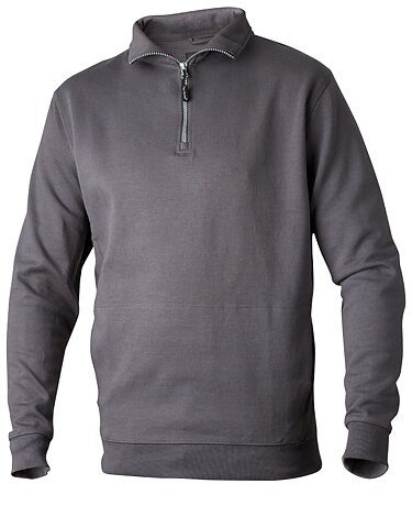 Sweatshirt halvzip. Grå 