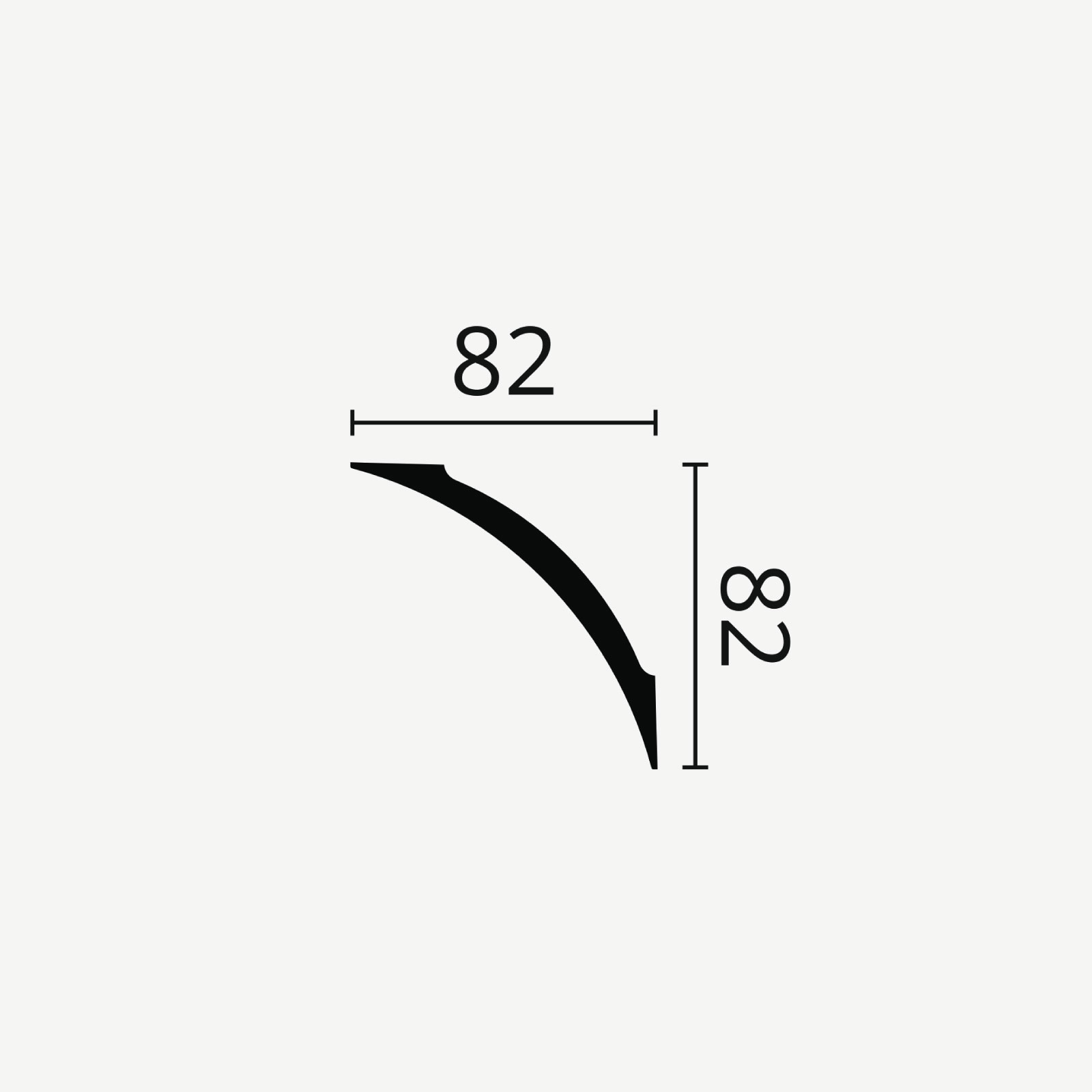 TAKLIST NOMASTYL NE 3 HÅLKÄRLSLIST, 82x82mm - 2