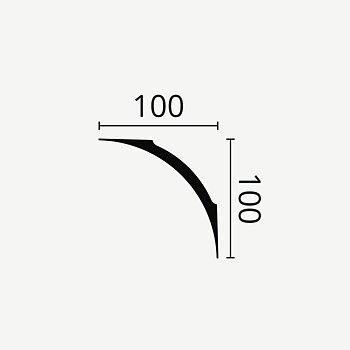 TAKLIST NOMASTYL NE 4 HÅLKÄRLSLIST, 100x100mm