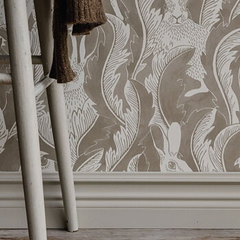 TAPET HARES IN HIDING, Taupe