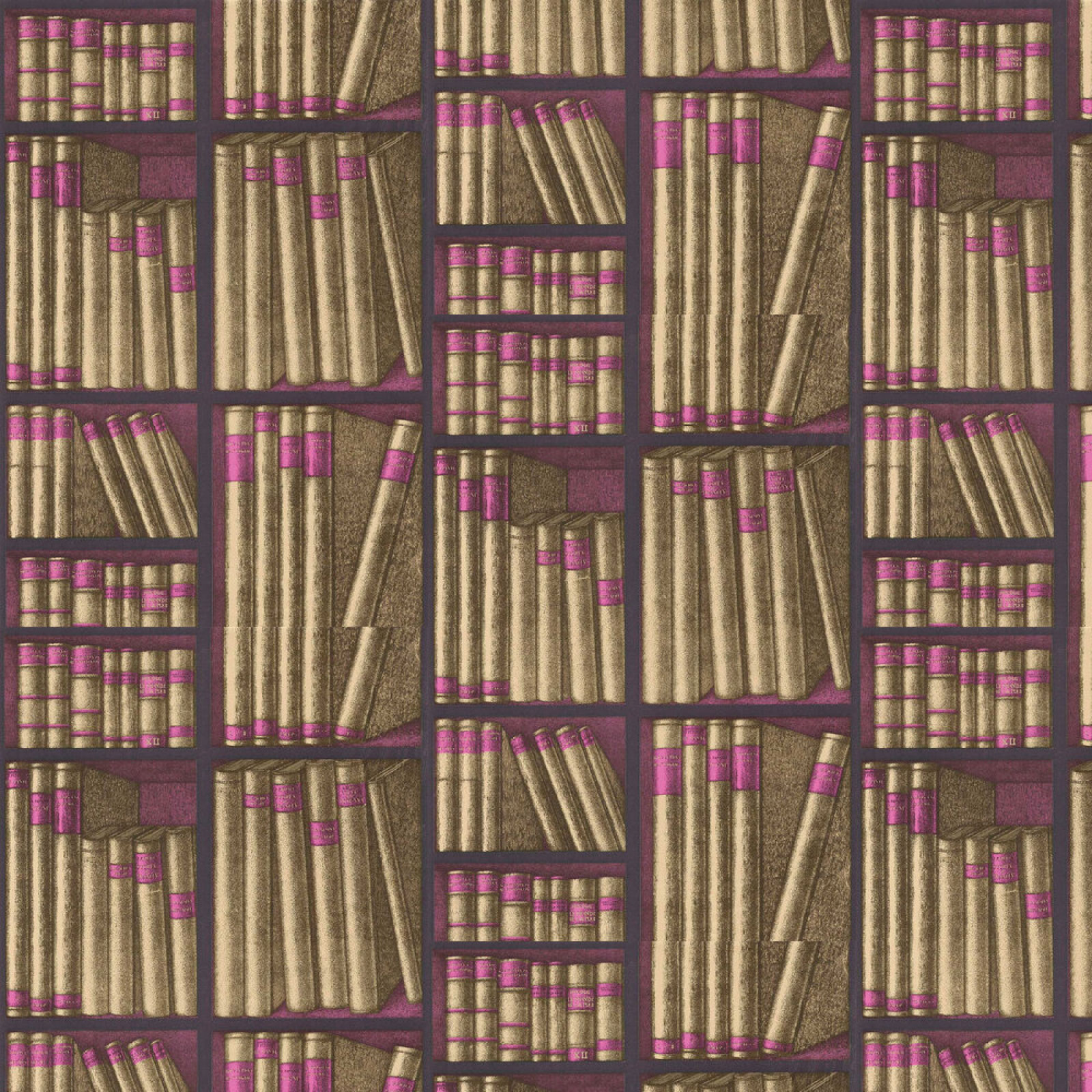 TAPET EX LIBRIS, Metallic Gold & Magenta