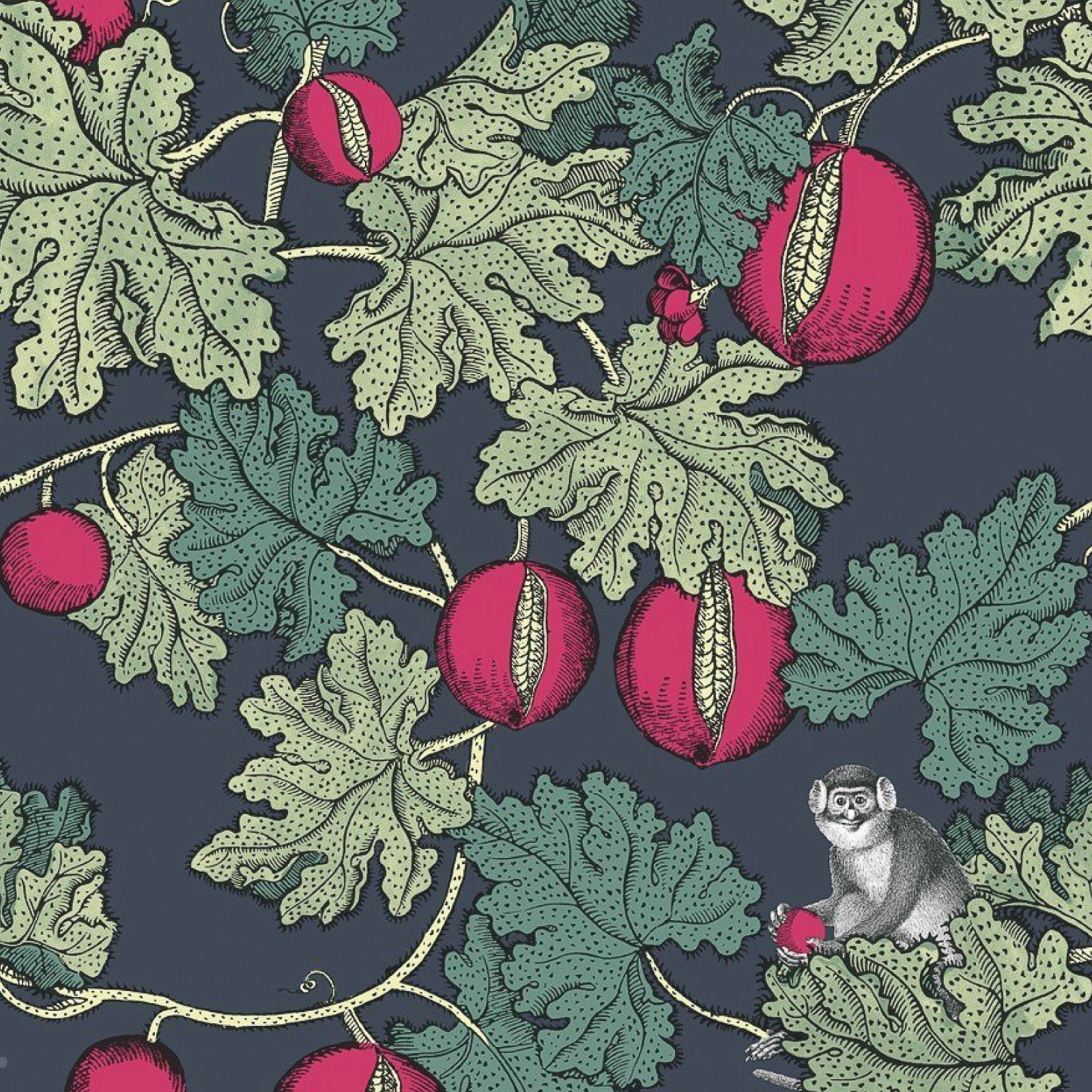 TAPET FRUTTO PROIBITO, Sage & Magenta