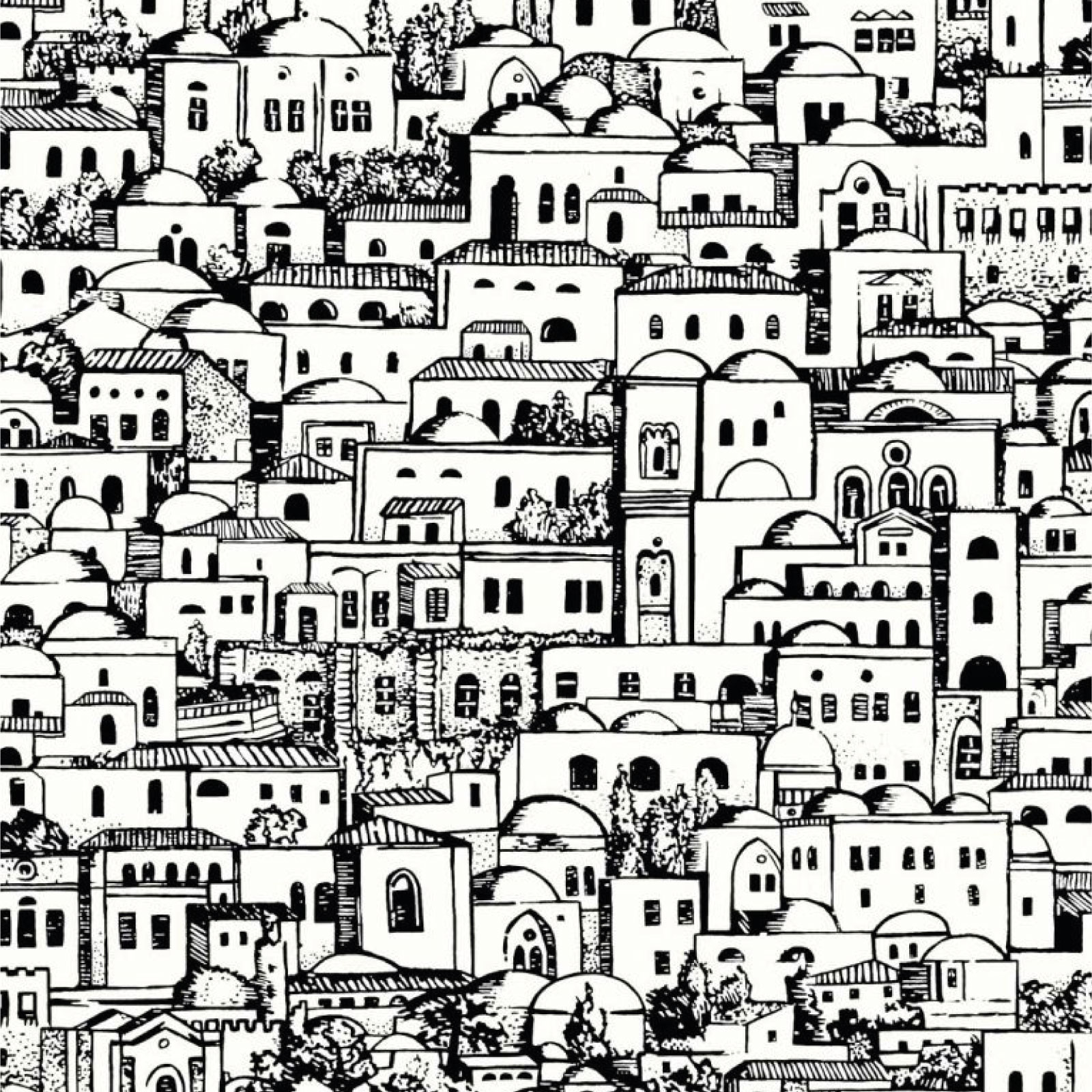 TAPET MEDITERRANEA. Black & White