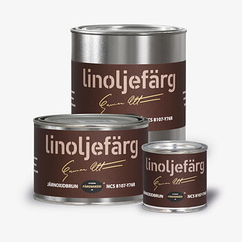LINOLJEFÄRG JÄRNOXIDBRUN, flera varianter