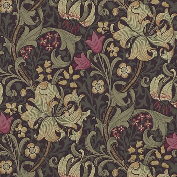 TAPET GOLDEN LILY, Charcoal/Olive